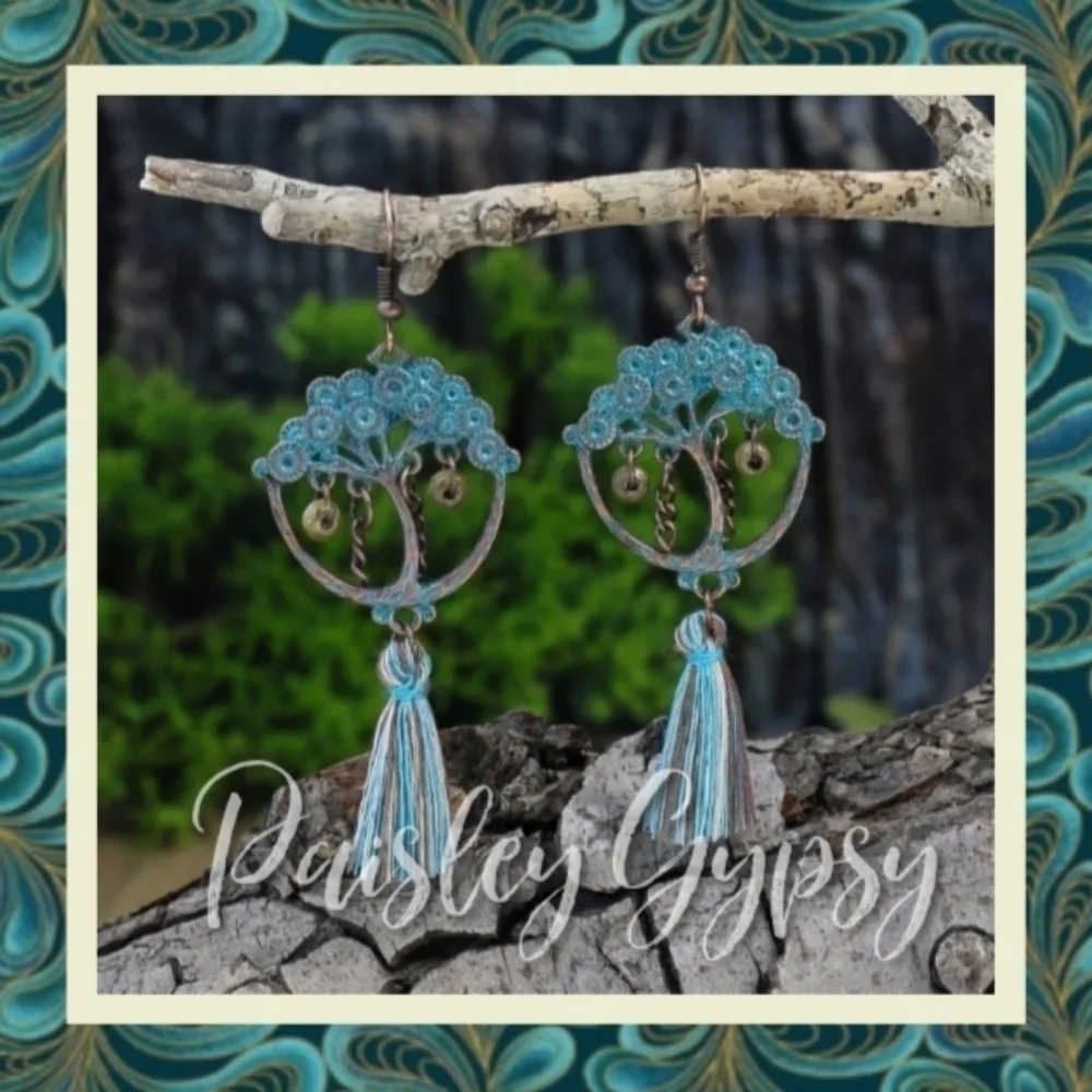 TREE OF LIFE BOHEMIAN TASSEL EARRINGS